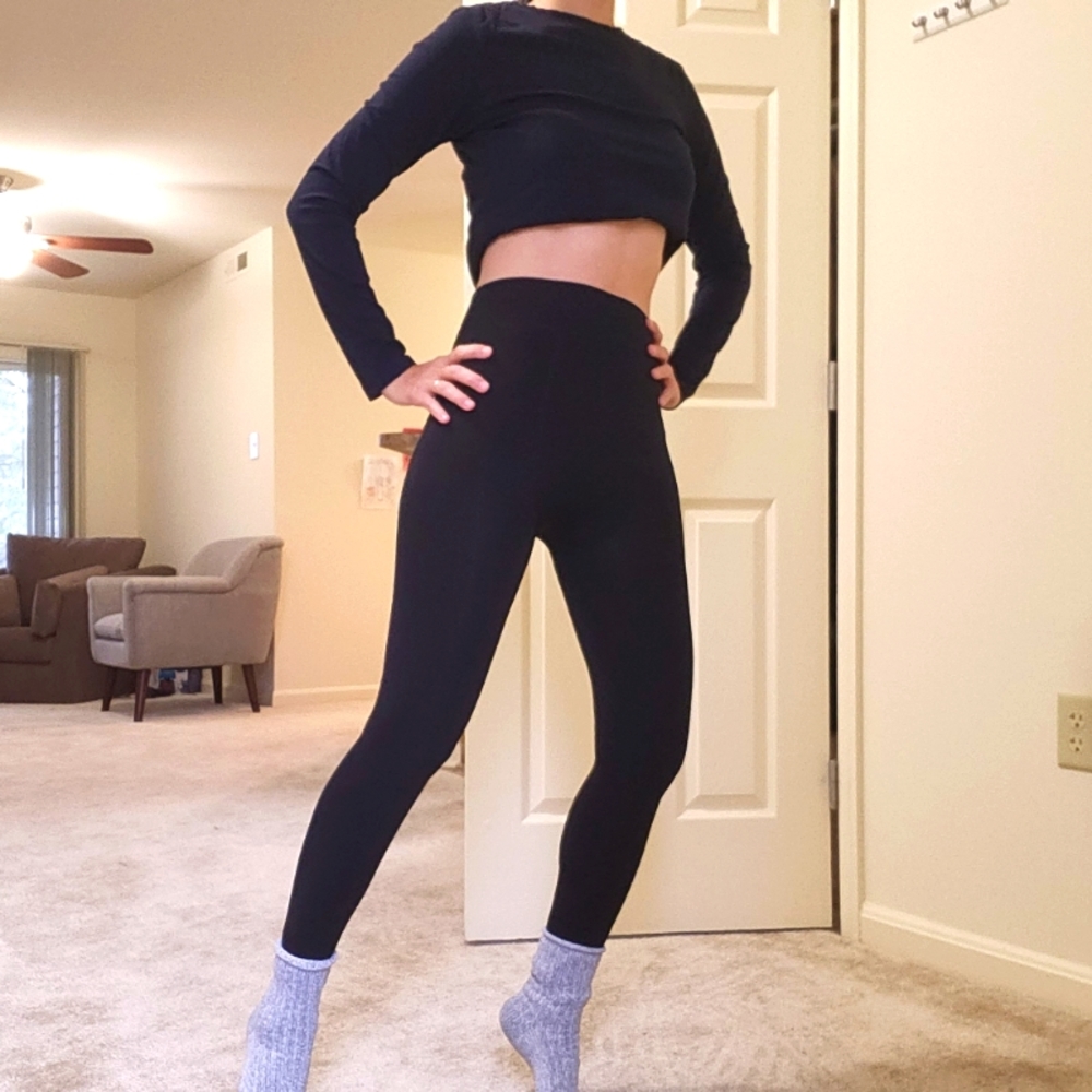Fleece Fur Lined Leggings (Import)